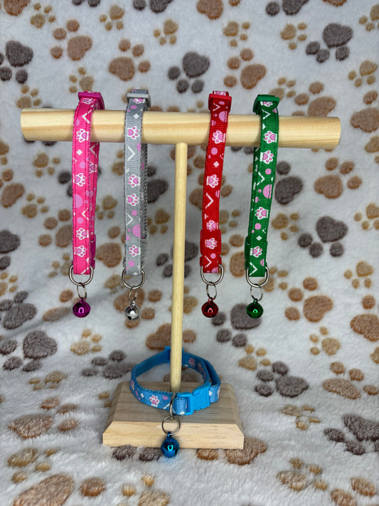 Paw Print Cat Collars