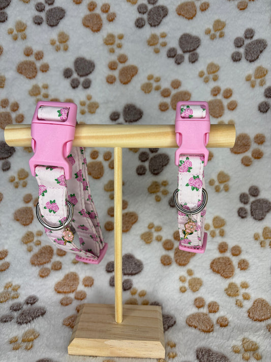 Pet Collar Rose Design