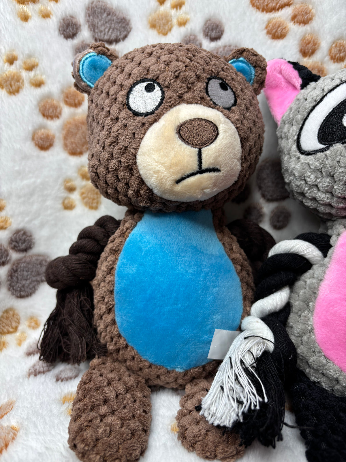 Pet Squeaky Crinkle Plush Rope Toys