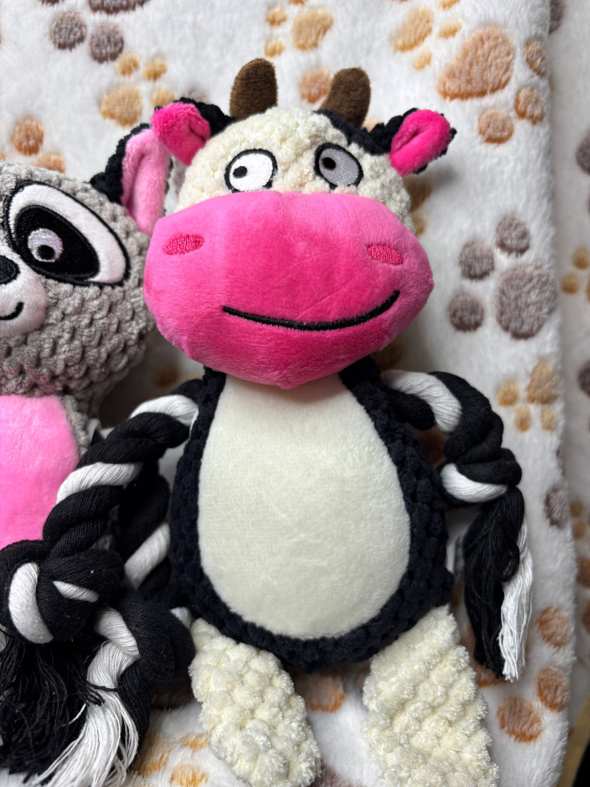 Pet Squeaky Crinkle Plush Rope Toys
